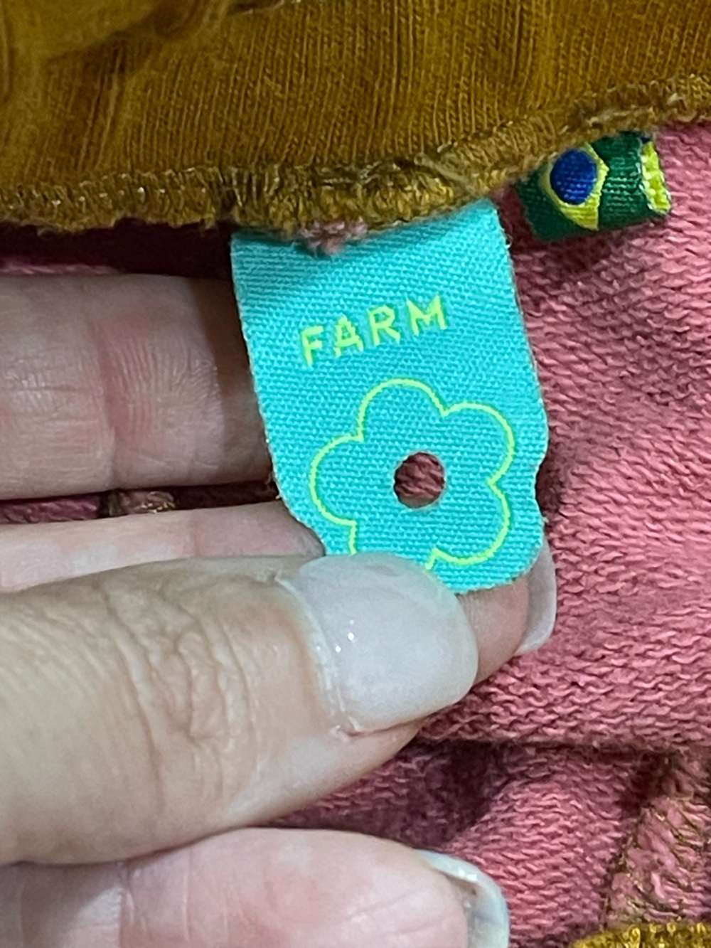 Farm Rio Colorblock Short Color Block High Waist Fleece Moletom Small - Picture 4 of 6